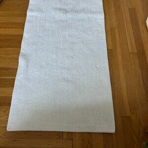 Pottery Barn Large Bathroom Rug White 100% Organic Cotton 54 X 25